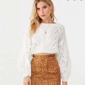 Open-Knit Cropped Top